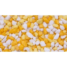 Tri Coloured Gravel Giallo Yellow Mix 3 to 6mm Grains 4 kg Bag