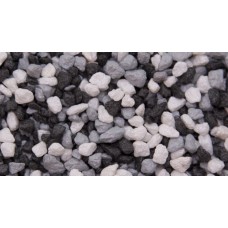 Tri Coloured Gravel Silver & Black Mix 3 to 6mm Grains 10 kg Bag