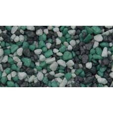 Tri Coloured Gravel Turquoise Mix 3 to 6mm Grains 10 kg Bag