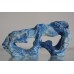 Detailed Blue & White Canyon Coloured Rock Ornament 25 x 5 x 13 cms