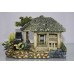 Aquarium Detailed Old Watermill & Plants With Air Adapter Decoration 21 x 14 x 14 cms