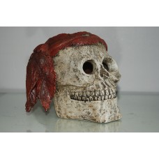 Large Detailed Pirate Skull & Bandanna 19 x 14 x 16 cms