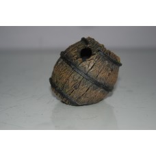 Detailed Old Wooden Barrel Planter 6 x 6 x 7 cms
