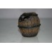 Detailed Old Wooden Barrel Planter 6 x 6 x 7 cms