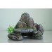 Aquarium Rocky Ledge Ornament & Plants 22 x 12 x 15 cms