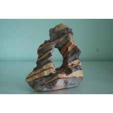 Aquarium Layered Rock Ornament With 1 Hole 11 x 12 x 4.5 cms