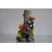  Detailed Old Stone Column & Coral Planted Decoration 12 x 12 x 20 cms