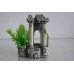 Medium Roman Greek Ruin Column & Plant Decoration 11 x 7 x 13 cms