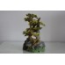  Aquarium Detailed Bonsai Trunk & Plant On Rocks  12 x 11 x 20 cms