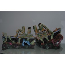 Large Rustic Sucken Titanic Liner in Two Parts 55 x 14 x 22 cms Wreck