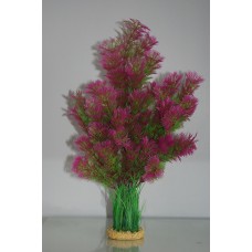 Aquarium Plant Limnophila Flora Purple & Greene With Weighted Stone Base 38 cms