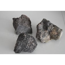 Natural 3 x Medium Black Lava Rocks 