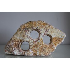 Carved Large Rainbow Stone 3 Hole 28 x 7 x 24 cms