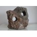 Natural Carved Lava Rock Twin hole 22 x 12 x 21 cms