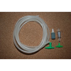 Complete Aquarium Small Air Kit Including Tubing Tee Valves and Airstone