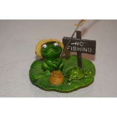 Aquarium Toad With No Fishing Sign Approx 8 x 7 x 6 cms