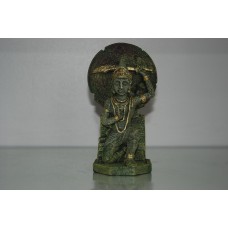 Detailed Aquarium Buddha Warrior Ornament 8 x 8 x 19 cms