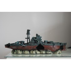 Aquarium Detailed Battleship 46 x 11 x 17 cms