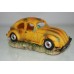 VW Beetle Small Old Rustic Yellow Style Car Decoration 14.5 x 6 x 6.5 cms