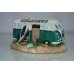Aquarium VW Camper Van Pale Green Decoration & Bubble Exhaust 15 x 9 x 8 cms
