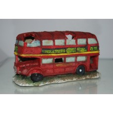 Small Old Rustic London Bus Decoration 18 x 8 x10 cms