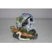 Aquarium Detailed Pirate Skull on Rocks with Cutlass 8 x 8 x 7 cms