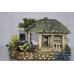Aquarium Detailed Old Watermill & Plants With Air Adapter Decoration 21 x 14 x 14 cms