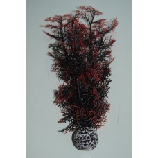 Aquarium Crimson Sea Fan Plastic Plant 30 x 15 cms