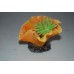 Aquarium Coral + Green Anemone On Coral Rock 11 x 7 x 7 cms