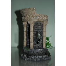 Stunning Detailed Roman Ruin Fountain Circle Decoration 15 x 13 x 21cms