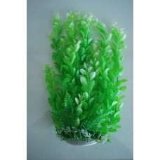 Aquarium Tropical Plastic Plant Green & White 16 cms High Suitable for All Aquariums