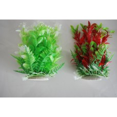 Aquarium Tropical Plastic Plants x 2 Approx 16cm High Suitable for All Aquariums
