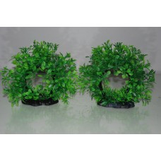 Aquarium 2 x Realistic Green Ring Plants 17 x 5 x 14 cms