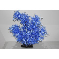 Aquarium Giant Background Blue & White Spikey Plastic Plants 26 x 10 x 38 cms