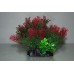 Aquarium Red & Green Bushy Plant Flora With Weighted Base 10 x 5 x 13.5 cms