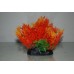 Aquarium Orange & Green Plant Flora With Weighted Base 10 x 5 x 13.5 cms 