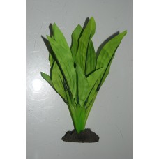 Aquarium Broad Leaf Silk Plant Green 13 cms