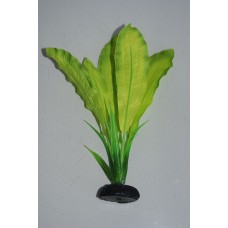 Aquarium Silk Plant Broad Leaf Plant Green 2 Shades 20 cms High
