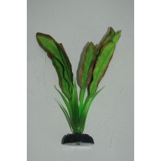 Aquarium Silk Plant Echinodorus Broad Leaf Plant Green & Light Red 13 cms High